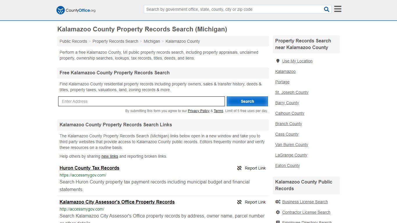 Kalamazoo County Property Records Search (Michigan) - County Office
