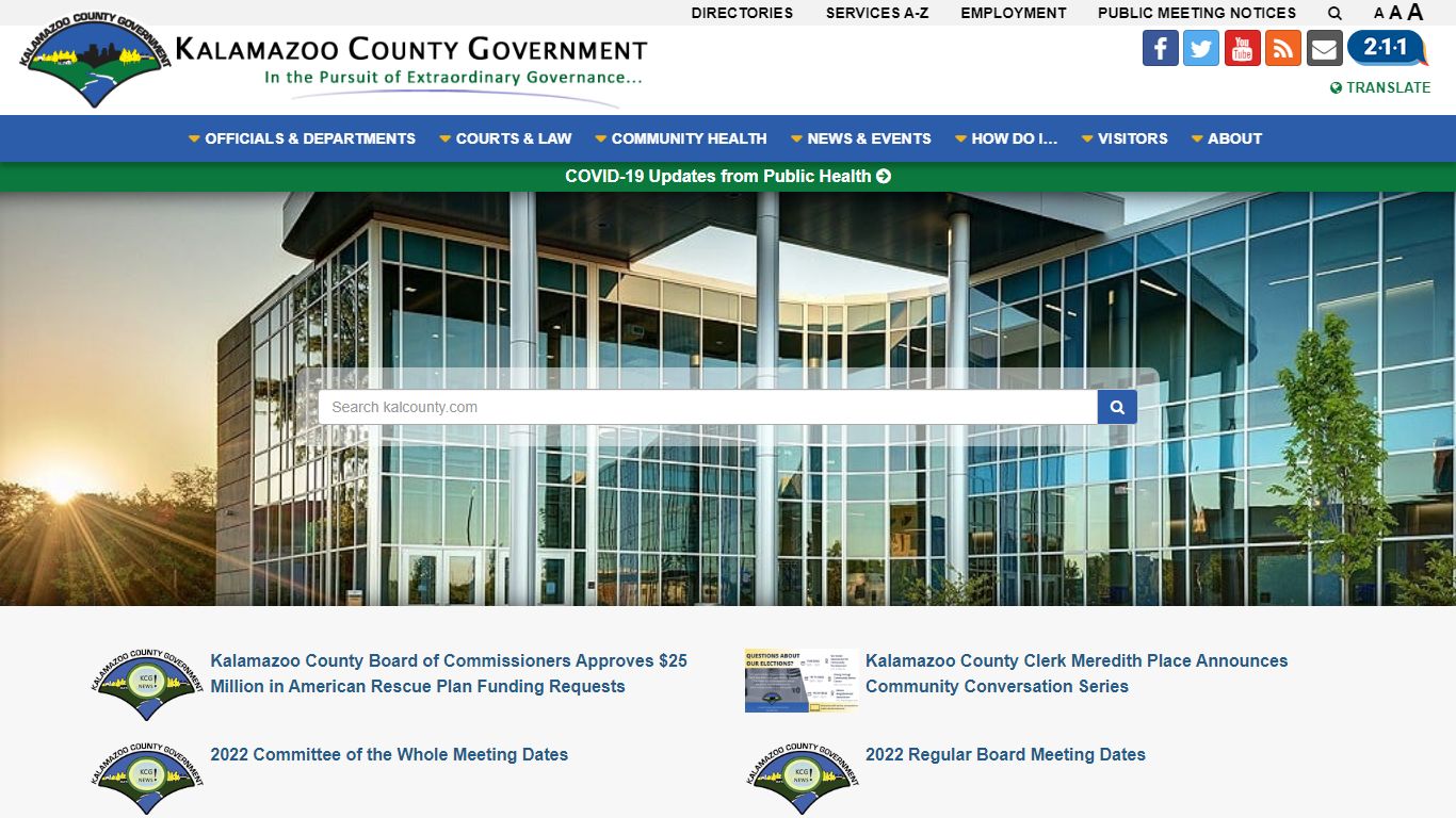 Kalamazoo Michigan County Government Web Site